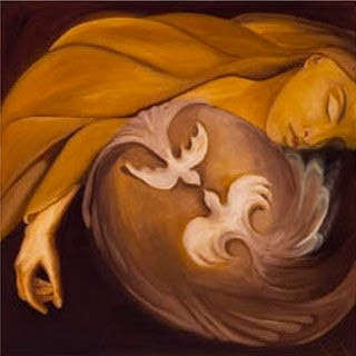 Dreaming Series, Dreaming VI — oil painting by Dr. debi Story Maddox, 24 x 24 inches