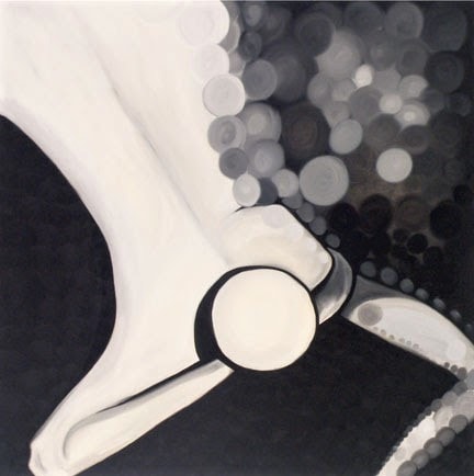 Moon's Back Series, Echo — oil painting by Dr. debi Story Maddox, 48 x 48 inches
