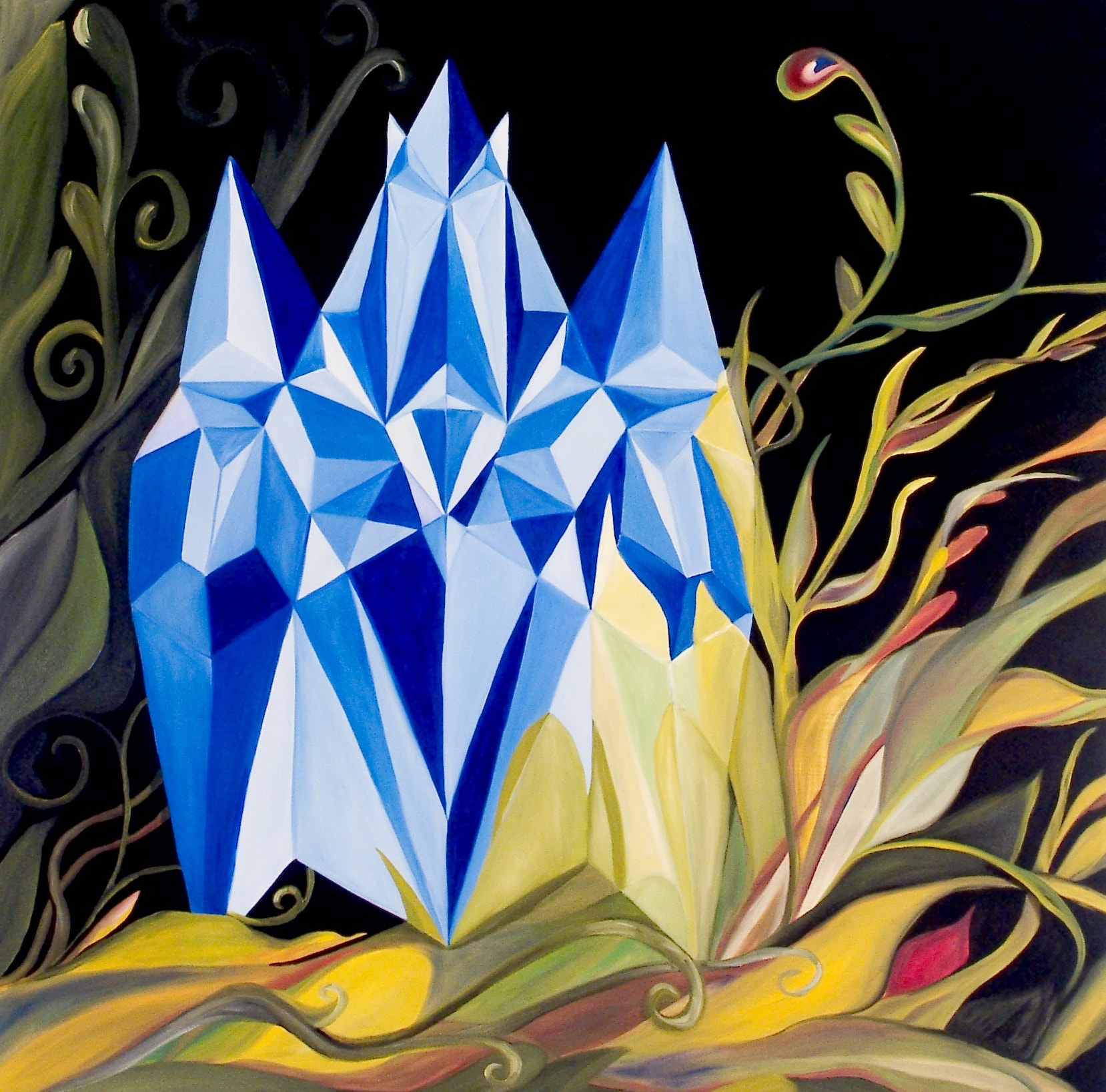 Life — Silica Series, oil painting by Dr. debi Story Maddox, 48 x 48 inches
