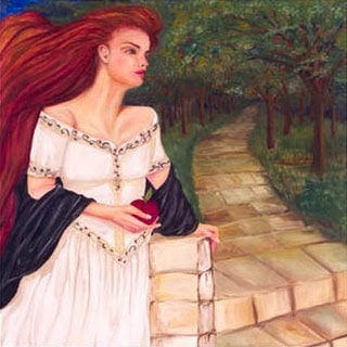 Song of Solomon Series, Thou Hast Ravished My Heart, SOS 2:3-4 — oil painting by Dr. debi Story Maddox, 48 x 48 inches