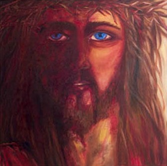 Follow Me — Spiritual Series, oil painting by Dr. debi Story Maddox, 48 x 48 inches, Private Collection