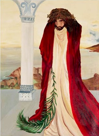 The Weight of the World — Spiritual Series, oil painting by Dr. debi Story Maddox, 36 x 48 inches, Private Collection